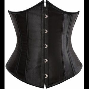 Satin Lace Up Boned Lingerie Underbust Corset